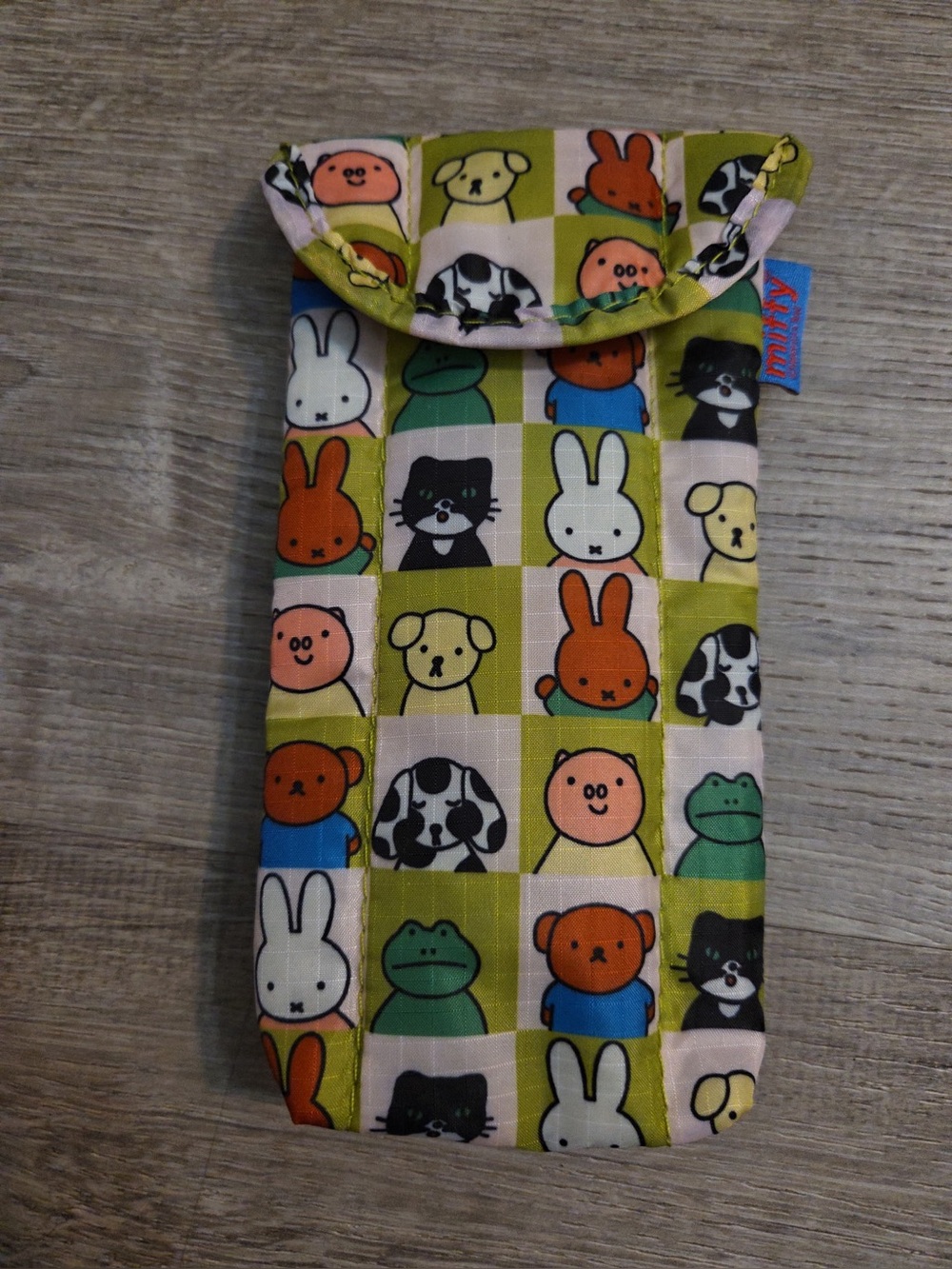 miffy Green Multi-Character Plush Eyeglass Pouch